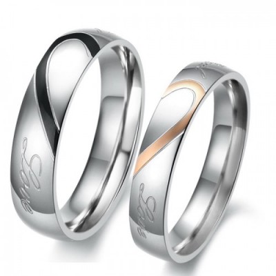 Парные кольца для влюбленных dao_007 из ювелирной стали 316L